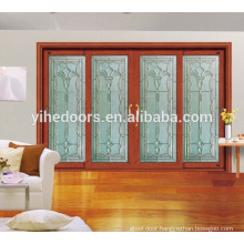 teak and knotty pine wood door frame glass insert solid wood door